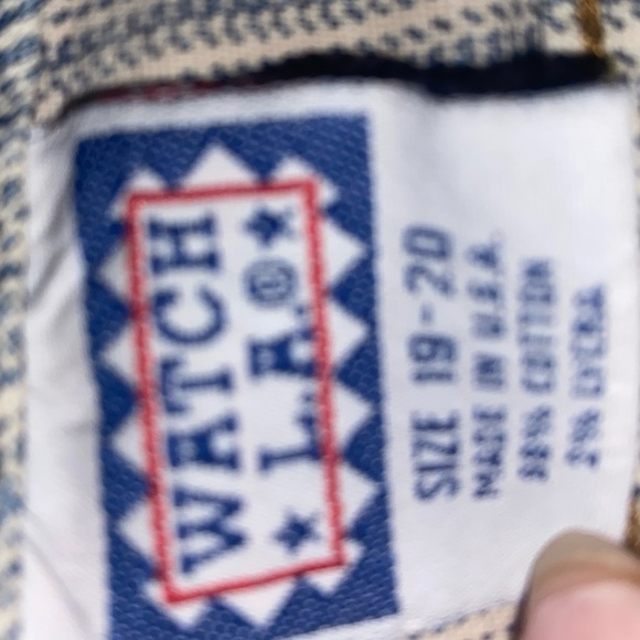 Striped bell bottom jeans size 19-20 - Picture 2 of 3